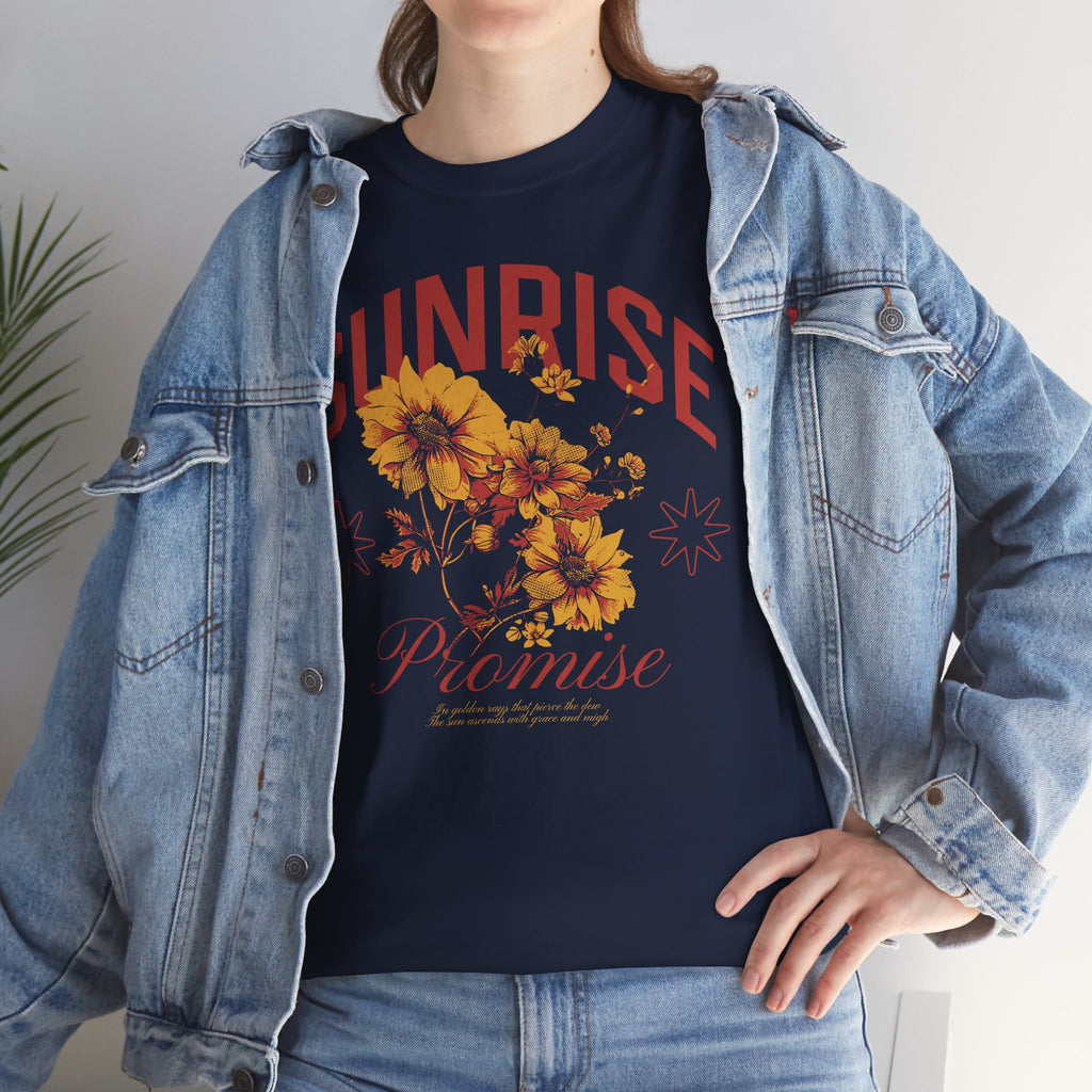 Sunrise Heavy Cotton Graphic Tee | Floral Shirt