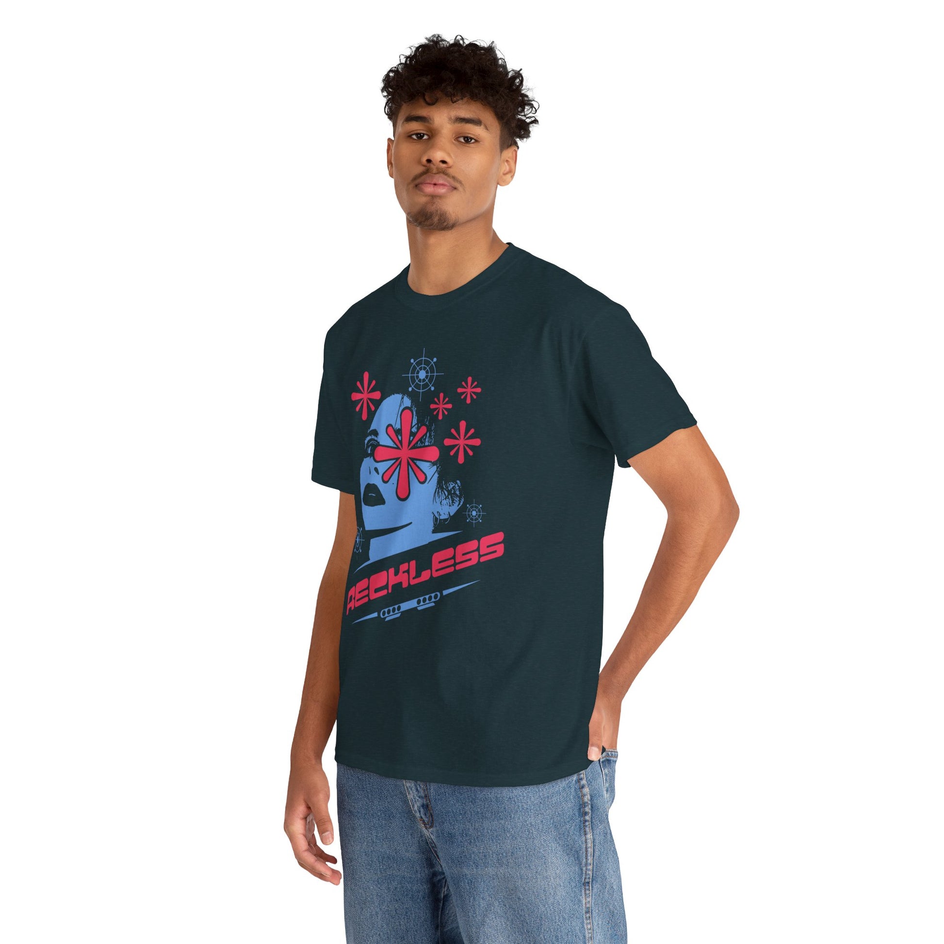 Reckless Heavy Cotton Graphic Tee | Streetwear Style, Casual Top