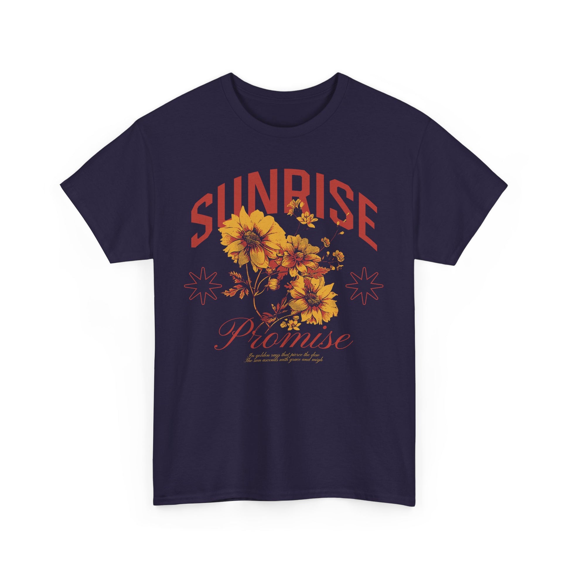 Sunrise Heavy Cotton Graphic Tee | Floral Shirt