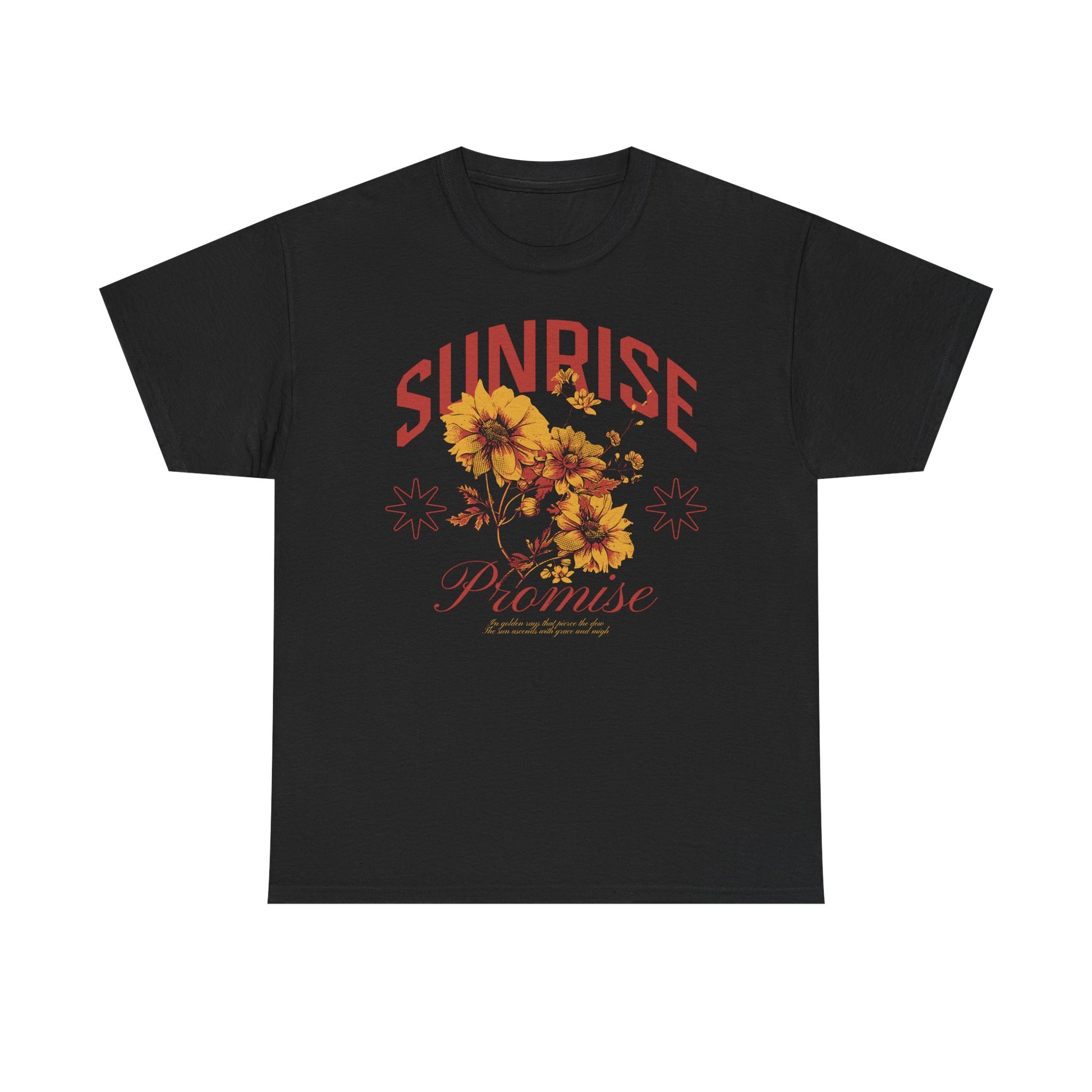 Sunrise Heavy Cotton Graphic Tee | Floral Shirt