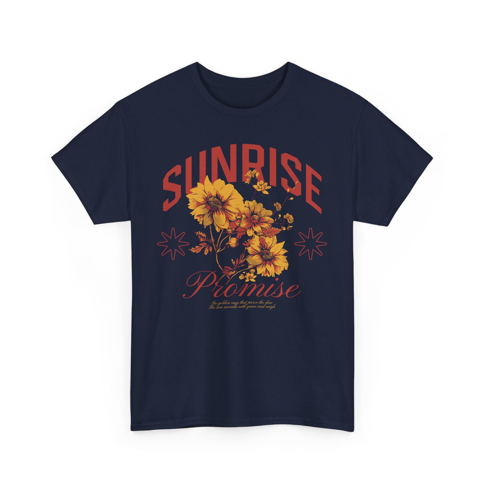 Sunrise Heavy Cotton Graphic Tee | Floral Shirt