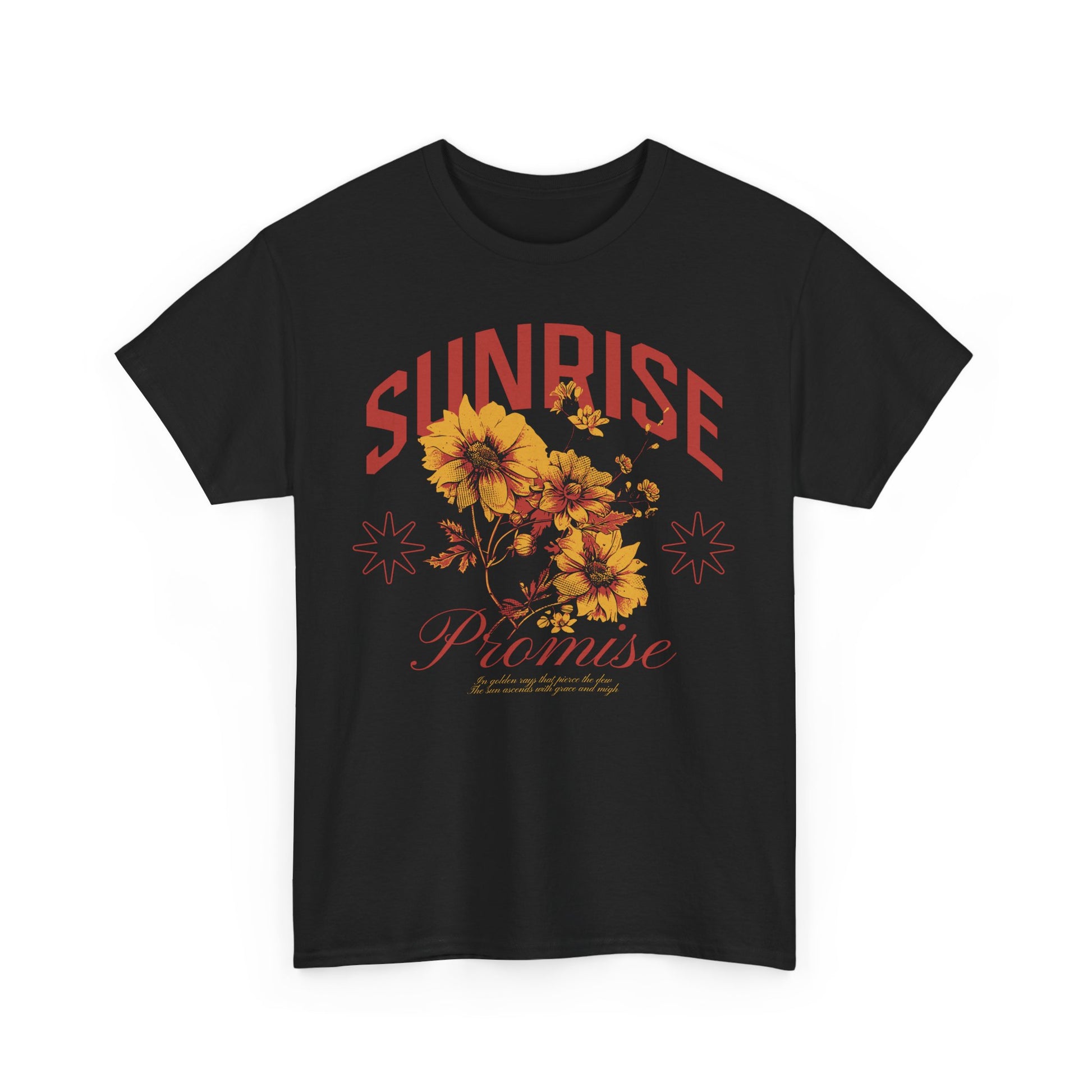 Sunrise Heavy Cotton Graphic Tee | Floral Shirt