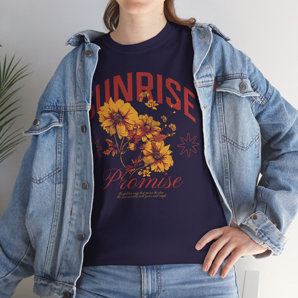 Sunrise Heavy Cotton Graphic Tee | Floral Shirt