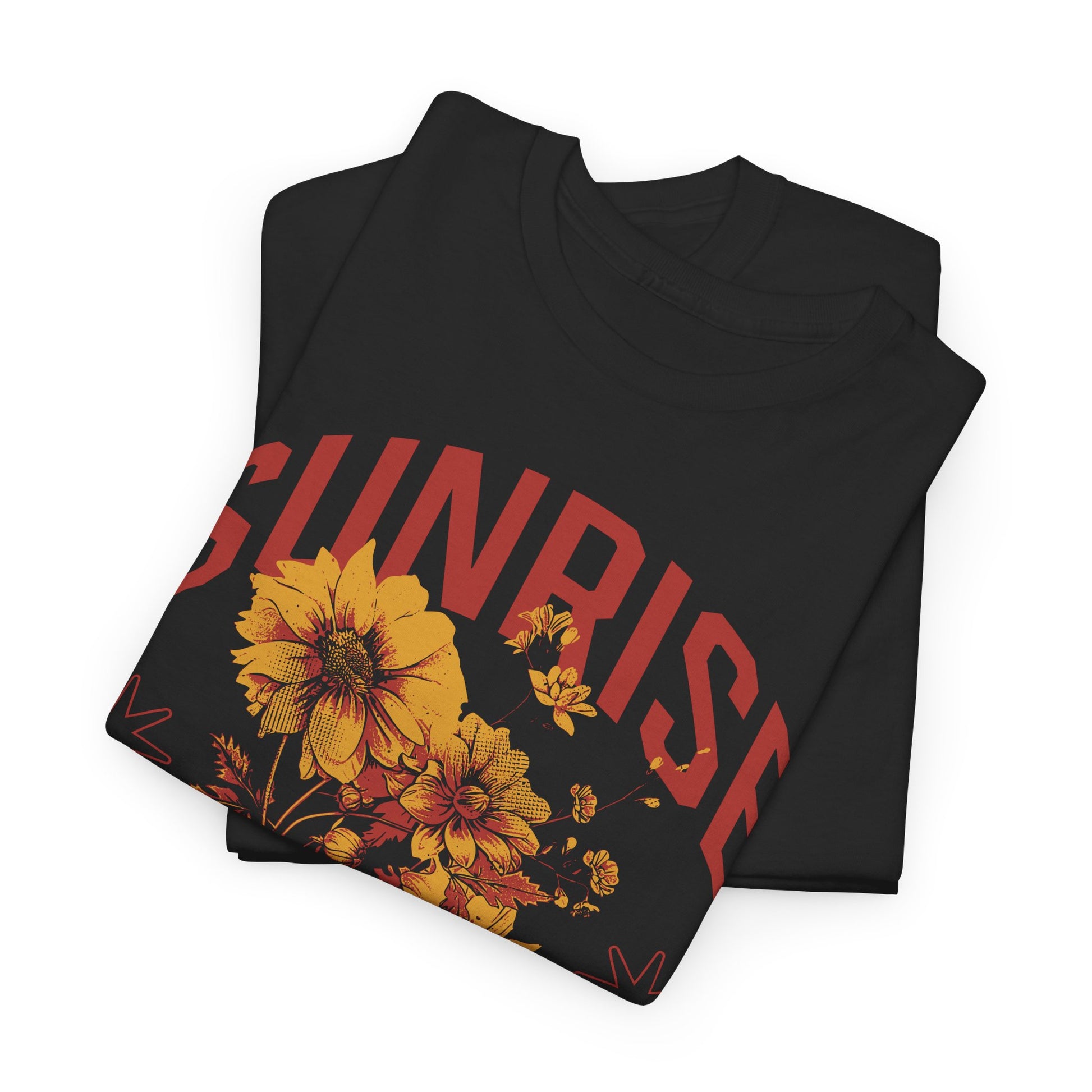 Sunrise Heavy Cotton Graphic Tee | Floral Shirt