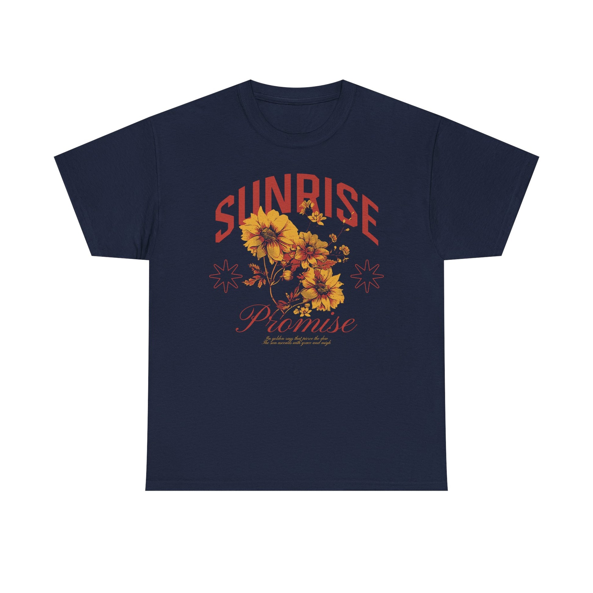 Sunrise Heavy Cotton Graphic Tee | Floral Shirt